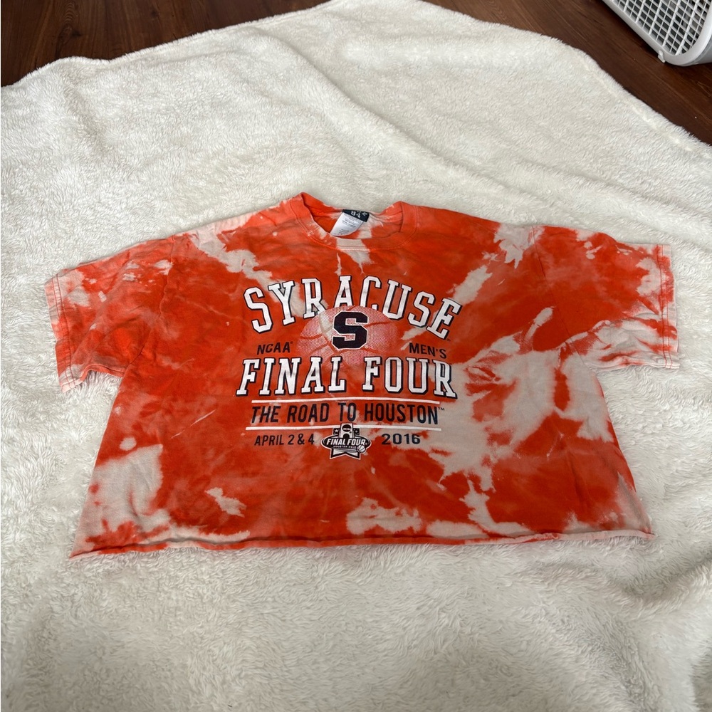 Blue 84 Syracuse Orange & White Tie-Dye Final Four Tee